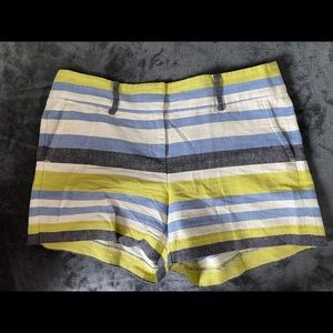 STUNNING LINEN BLEND STRIPED SHORTS BY ANN TAYLOR LIKE NEW